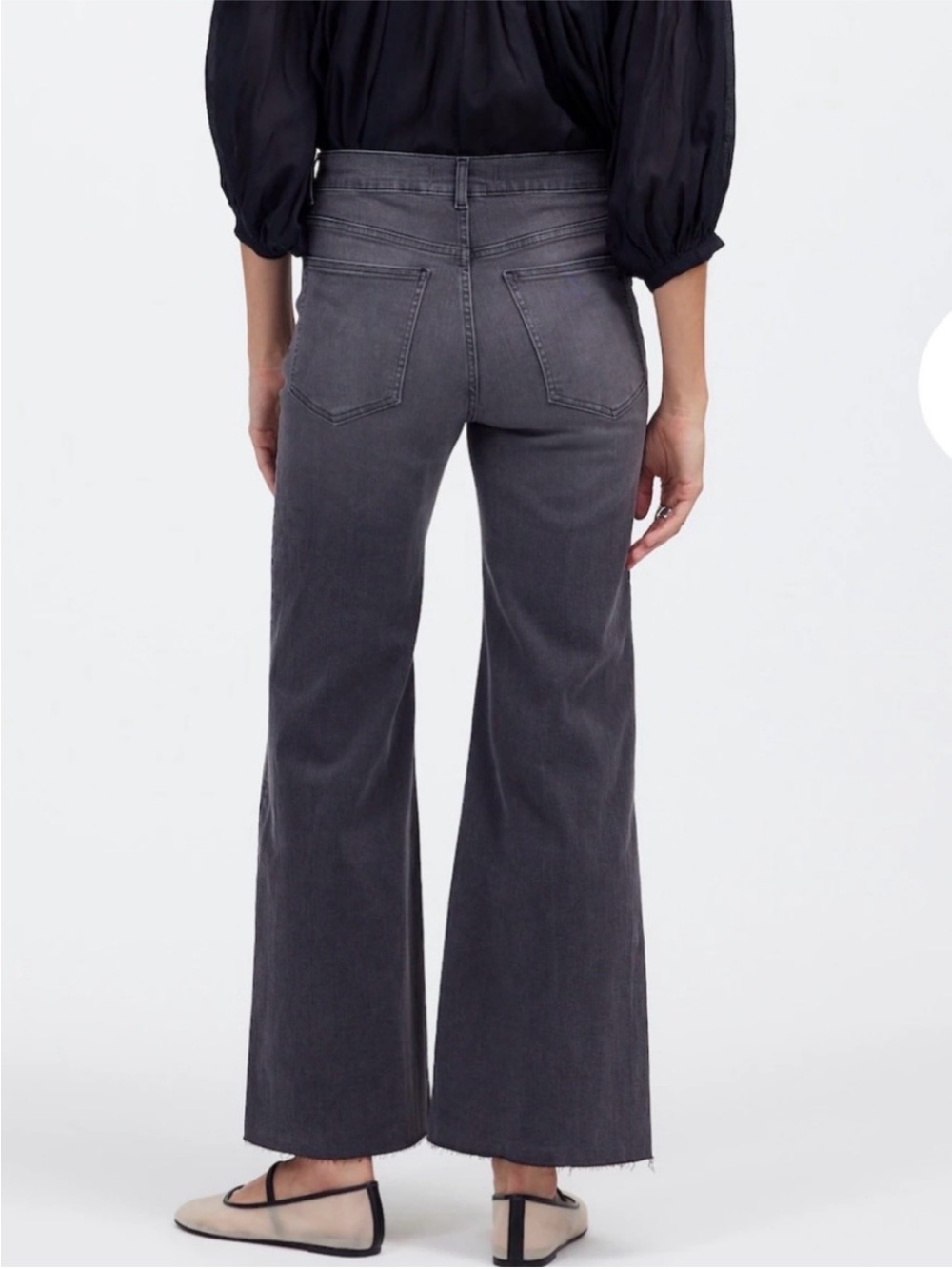 MADEWELL Flared Wide-Leg High-Rise Jeans 29” Black Wash - Picture 4 of 14